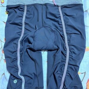 Lululemon Athletica Blue Bike Shorts with Reflective Stripes